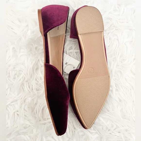 NWT Burgundy Flats - Picture 3 of 5
